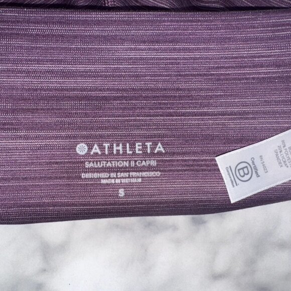 ATHLETA Salutation Stash Pocket II Capri Leggings – Space Dye Purple – Size S - Picture 3 of 5